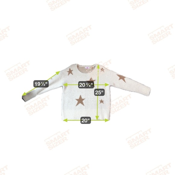 Star Patterned Cream Sweater Size Small - Picture 7 of 8